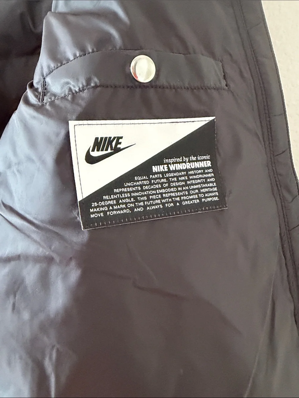 Nike Black Quilted Hooded Down-Style Jacket